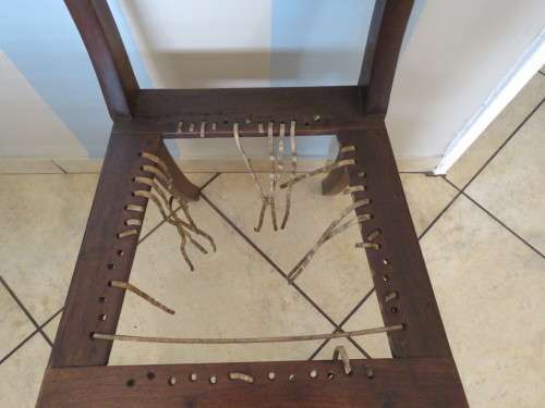 Rare Antique Stinkwood Riempie Chair Dated 1870