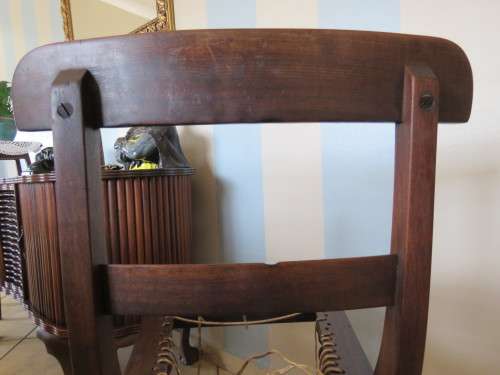 Rare Antique Stinkwood Riempie Chair Dated 1870