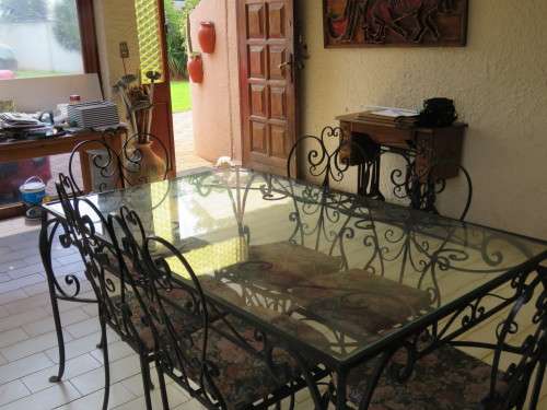 Vintage 7 Piece Wrought Iron  Dining/Patio Suite