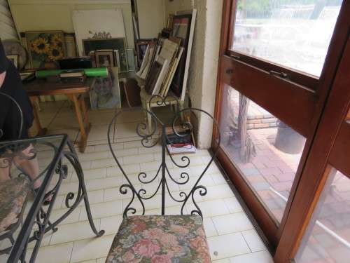 Vintage 7 Piece Wrought Iron  Dining/Patio Suite