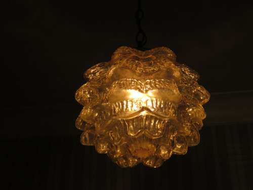 Stunning Yellow Glass Lampshade from the 50s