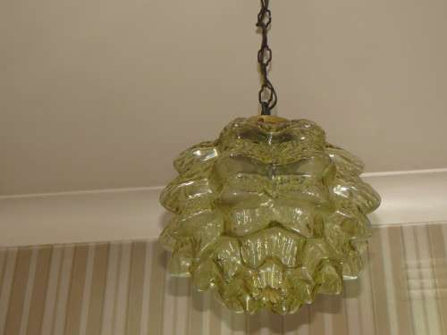 Stunning Yellow Glass Lampshade from the 50s
