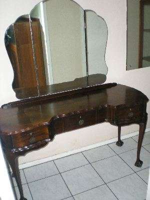 Large Imbuia Ball and Claw Dressing Table