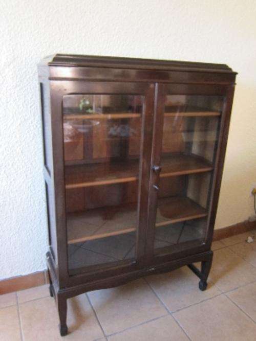 Dark Wood Cupboard/Display Case