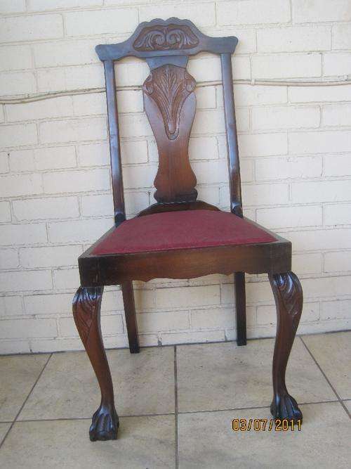 Set of 6 Ball and Claw Dining Room Chairs