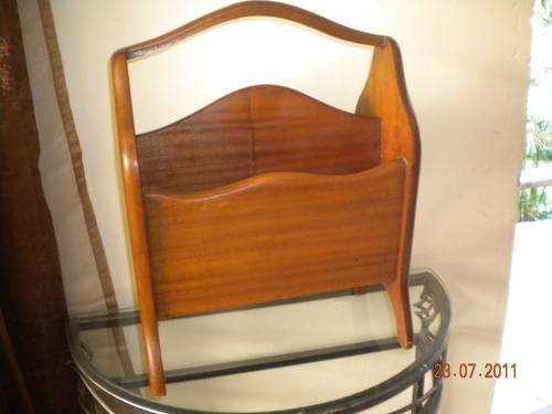 Vintage Mahogany Magazine Holder