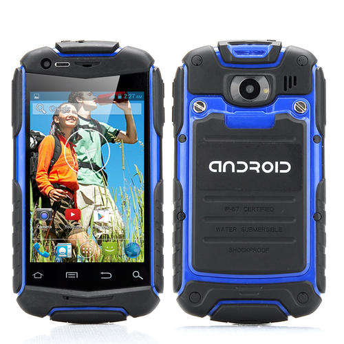 3.5 Inch Shockproof Phone Kratos - MTK6572W Dual Core, Android 4.2, 3G, Dual SIM Slot (Blue)
