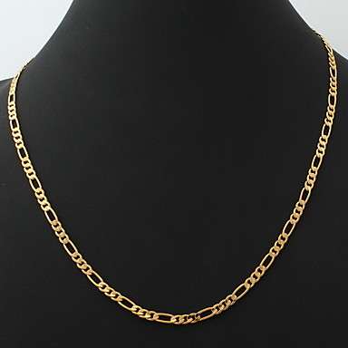 18K Gold Filled Figaro Chain For Men 4Mm,18 Inche (46Cm)