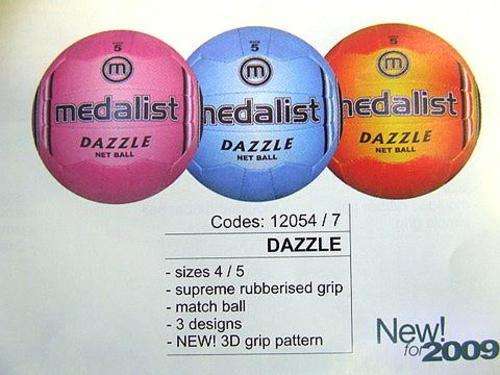 MEDALIST NET BALL *** Supreme Rubberised Grip *** Match Ball *** NEW 3D Grip Pattern