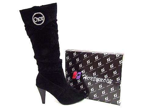 NEW!!! *** Designer Women's Suede Boots *** BLACK***