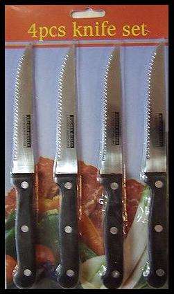 4 PCE KNIFE SET *** KUCHEN MESSER *** Stainless Rostfrei Inox