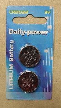 Coin Cell/ Button Lithium Batteries *** CR2032 *** 3V *** Card of 2 Pce