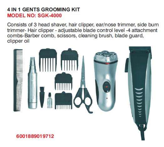 Sunbeam *** 4-IN-1 Gents Grooming Kit *** All accessories included