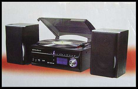 GEMSOUND *** Turntable with HiFi System *** CD/ MP3 PLL Radio & USB / SD Encoding
