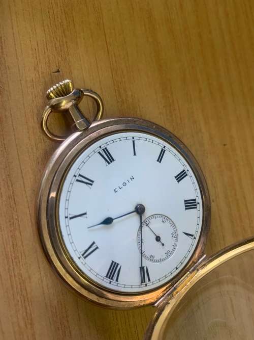 Elgin Antique Pocket Watch - Rose Gold With Certification