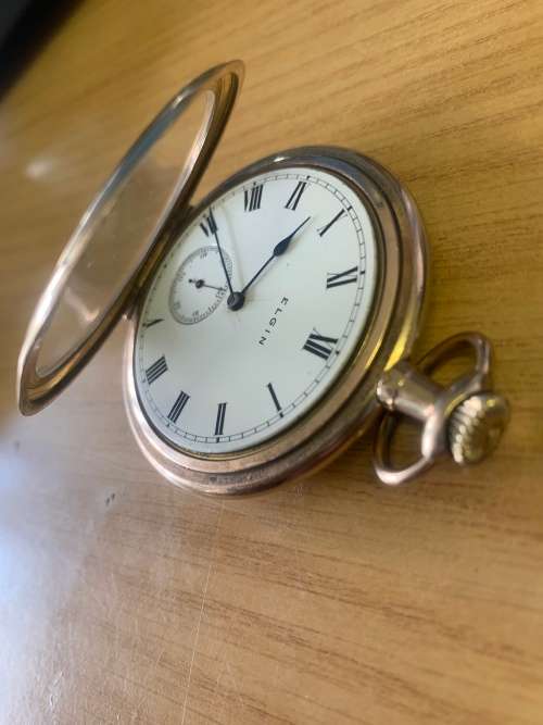 Elgin Antique Pocket Watch - Rose Gold With Certification