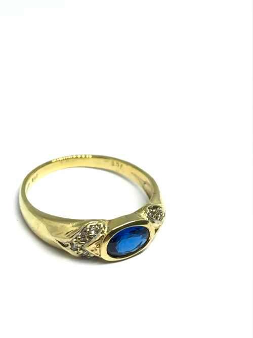 Sapphire & Diamond Gold Ring