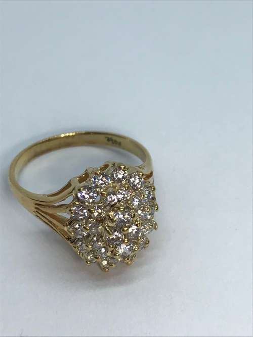 Diamond Lotus Cluster Ring - AMAZING WORKMANSHIP!