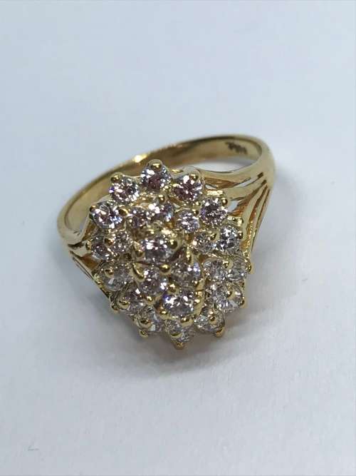 Diamond Lotus Cluster Ring - AMAZING WORKMANSHIP!
