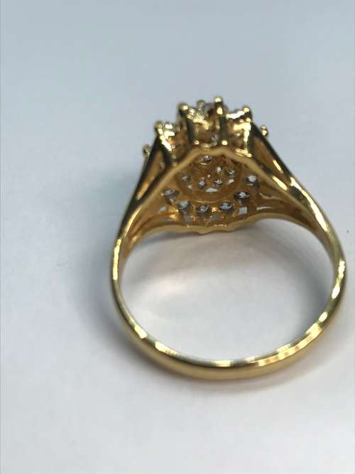 Diamond Lotus Cluster Ring - AMAZING WORKMANSHIP!