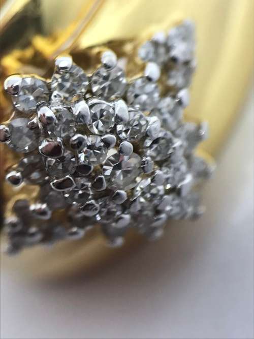 PHENOMENAL Diamond Cluster Design Gold Ring!