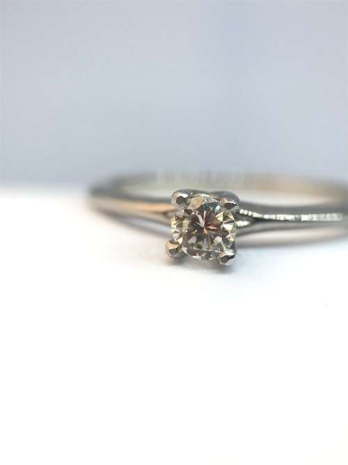 BEAUTIFUL Diamond in a Gold Solitaire Setting!