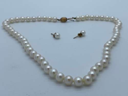 *SHANGHAI SALTWATER PEARL NECKLACE & EARRINGS* (RETAIL R19000)