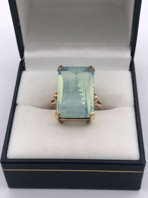 *ROSE GOLD AQUAMARINE RING - STUNNING!* DELIVERY 1-2 DAYS
