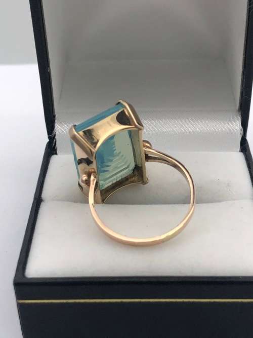 *ROSE GOLD AQUAMARINE RING - STUNNING!* DELIVERY 1-2 DAYS