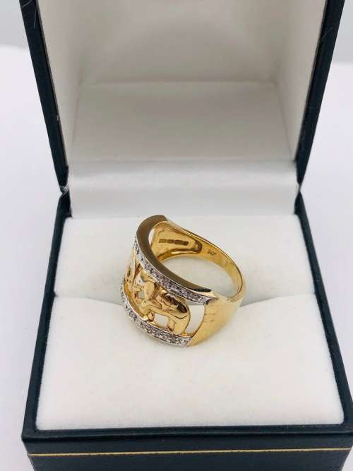*SOLID GOLD ELEPHANT RING - BRILLIANT PIECE!!!* BID FROM R1!