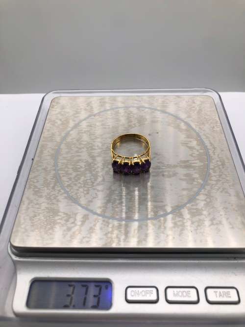 *YELLOW GOLD AMETHYST RING - (R14999!!! RETAIL)* R1 BIDS!!!