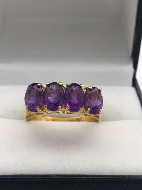 *YELLOW GOLD AMETHYST RING - (R14999!!! RETAIL)* R1 BIDS!!!