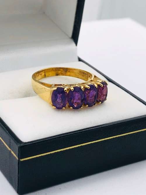 *YELLOW GOLD AMETHYST RING - (R14999!!! RETAIL)* R1 BIDS!!!
