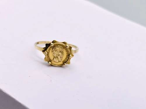 *SOLID GOLD COIN RING *(RETAIL R18000)* STATEMENT PIECE