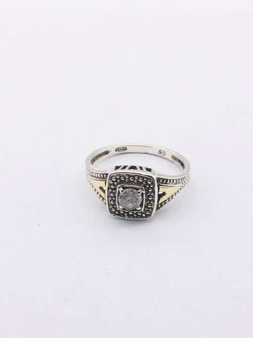 *GOLD & SILVER RING!* SOLID TWO-TONE