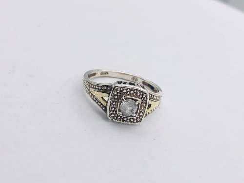 *GOLD & SILVER RING!* SOLID TWO-TONE