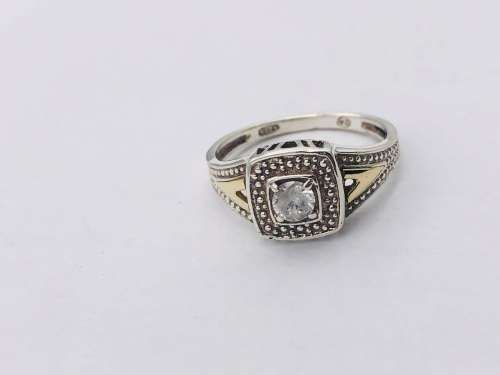 *GOLD & SILVER RING!* SOLID TWO-TONE
