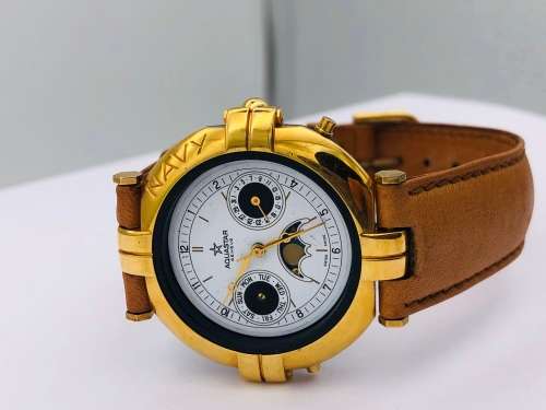 *AQUASTAR NAVY MOONPHASE WATCH* SEE DESCRIPTION!
