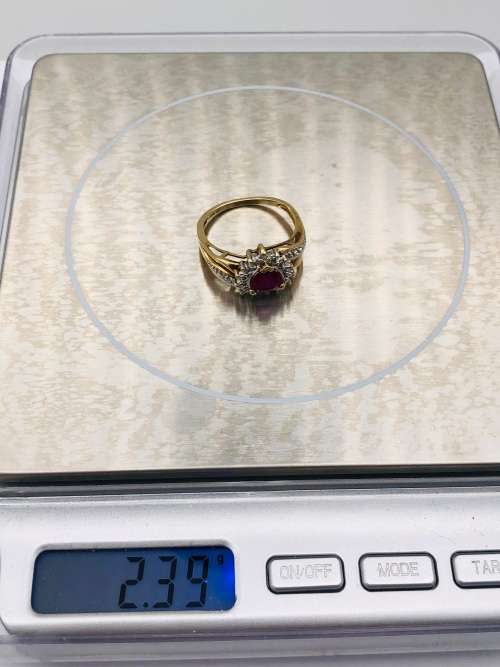 *SOLID GOLD RUBY ENGAGEMENT RING (R1 BIDS)*