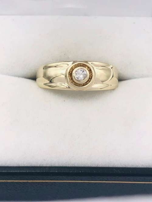 *SOLID GOLD CYCLOPS DIAMOND RING* R1 BIDS
