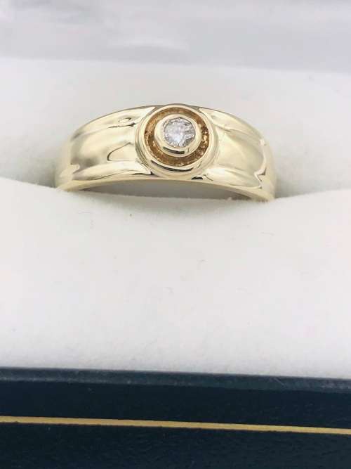 *SOLID GOLD CYCLOPS DIAMOND RING* R1 BIDS