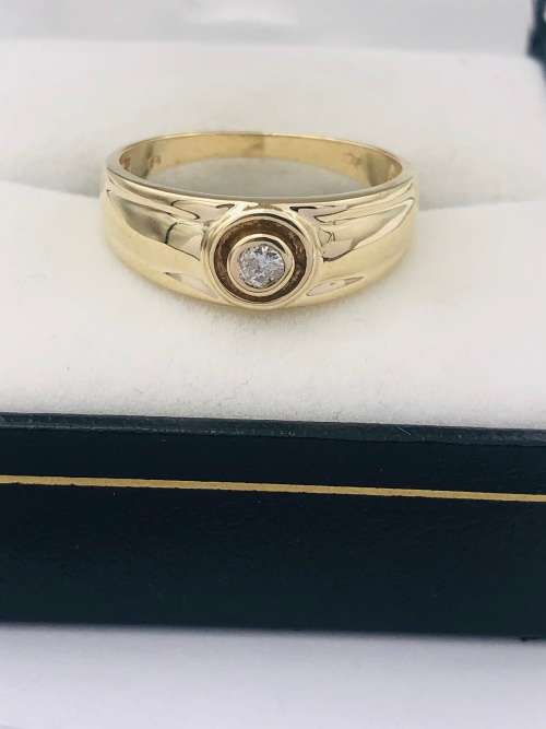 *SOLID GOLD CYCLOPS DIAMOND RING* R1 BIDS