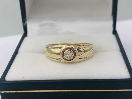 *SOLID GOLD CYCLOPS DIAMOND RING* R1 BIDS