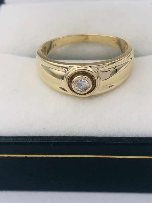 *SOLID GOLD CYCLOPS DIAMOND RING* R1 BIDS