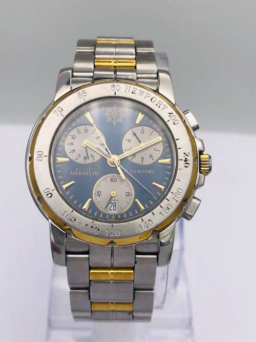 *MICHEL HERBELIN NEWPORT CHRONOGRAPH * R24000 RETAIL!!