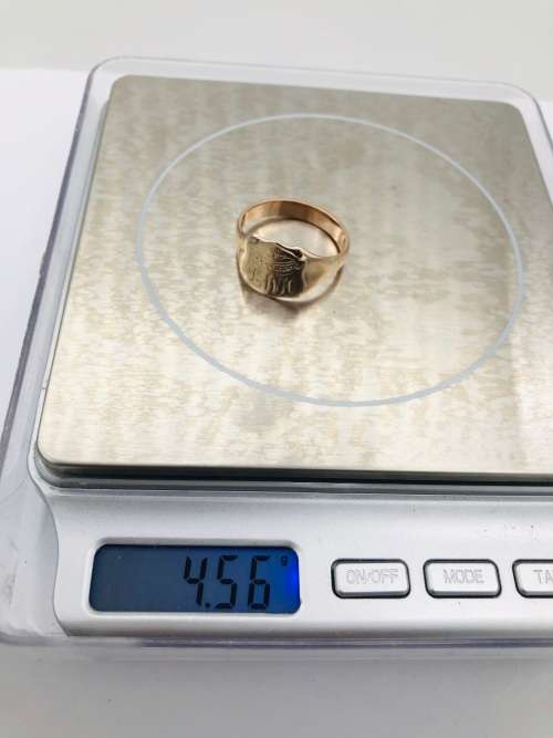 *SOLID GOLD SIGNET MENS RING* ROSE GOLD!!