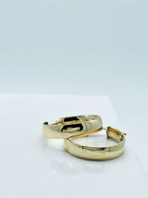 *CHUNKY SOLID GOLD HOOP EARRINGS* R1 BIDS!