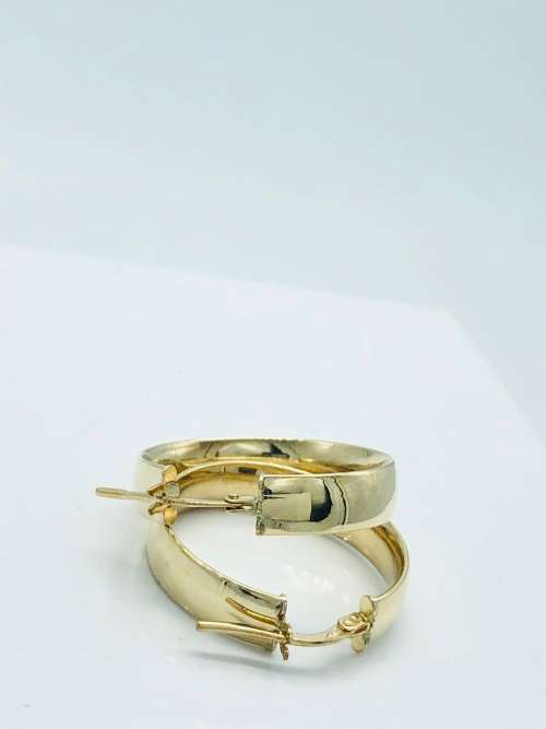 *CHUNKY SOLID GOLD HOOP EARRINGS* R1 BIDS!