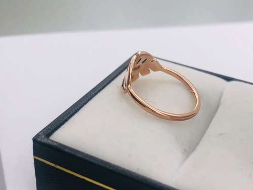 *SOLID ROSE GOLD LEAF RING*