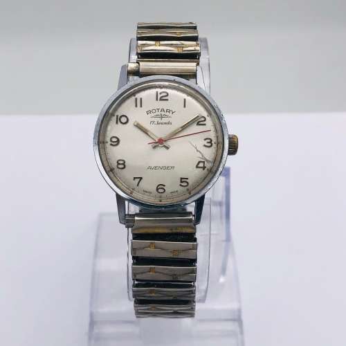 *ROTARY AVENGER 17 JEWELS MENS STEEL WATCH* R1 BIDS